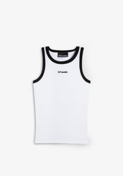 Rib Tank Top White / Black