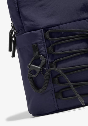 Multi-Pocket Nylon Backpack Navy