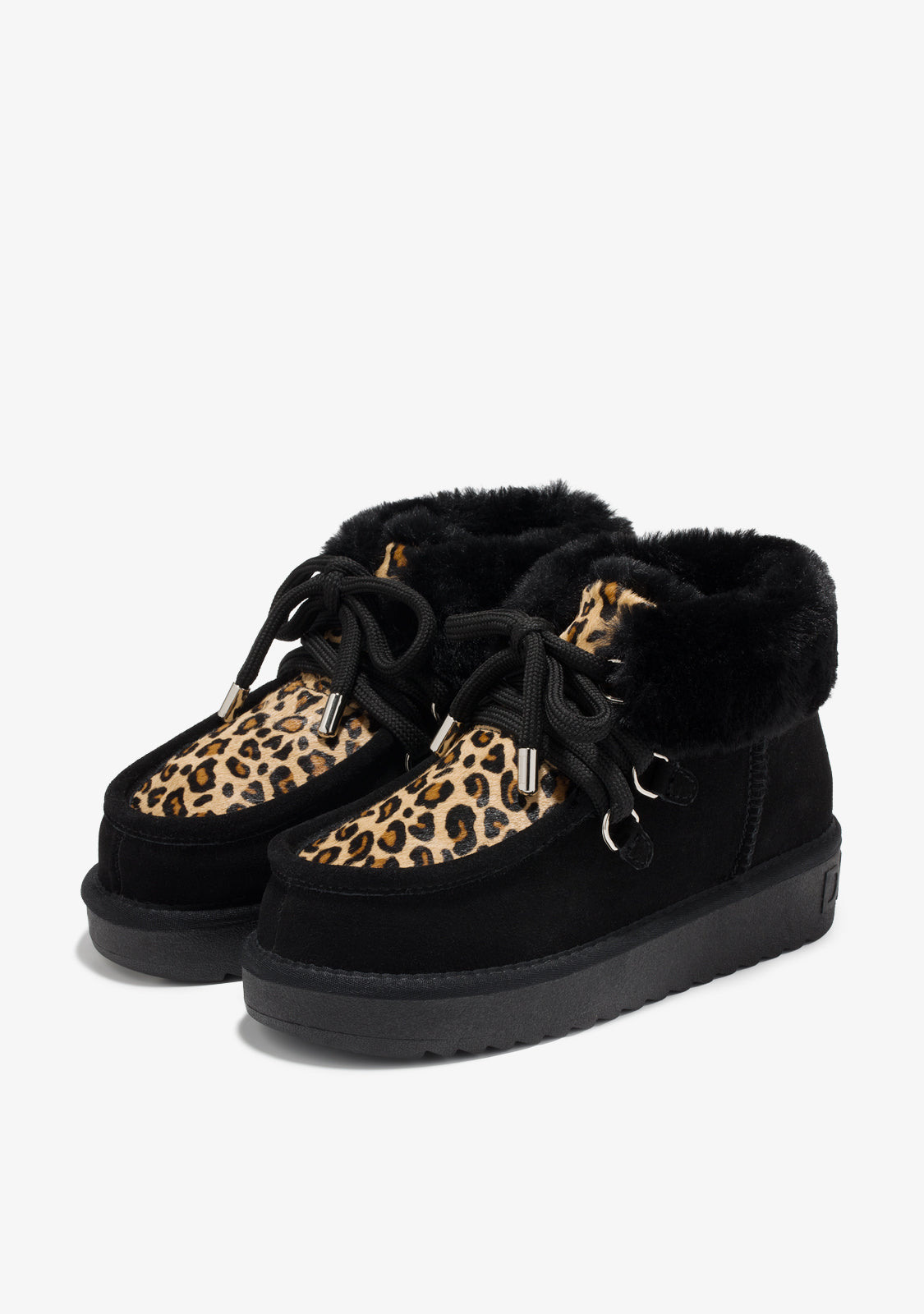 D FRANKLIN ZAPATOS / BOOTS / NORDIC Nordic Mid Fur Black / Leopard