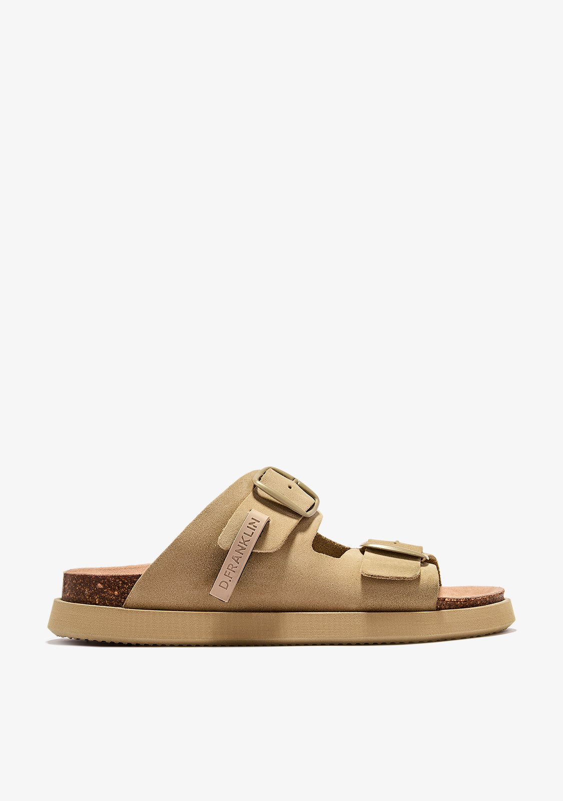 Vibe Sandals Buckle Suede Sand