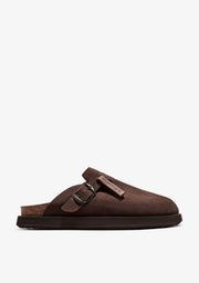 Vibe Sandals Clog Suede Chocolate