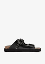 Vibe Sandals Buckle Met Black