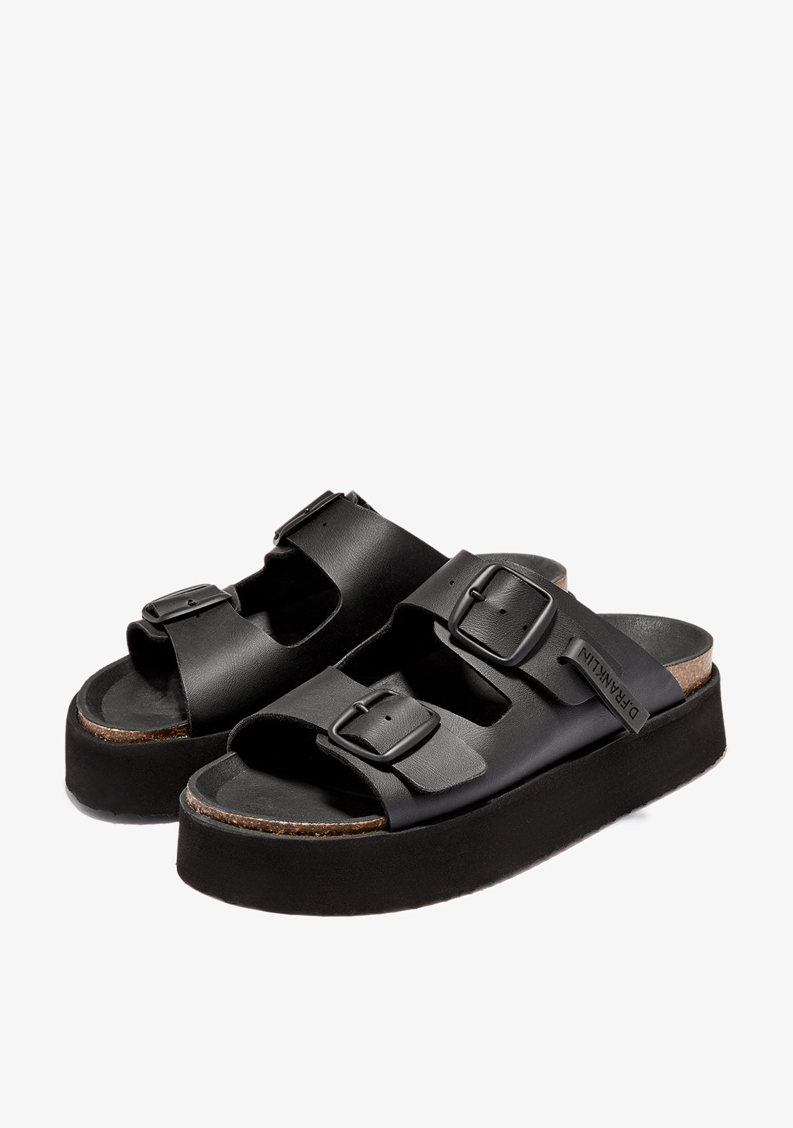 Vibe Sandals Buckle Platform Champion Black | D.Franklin