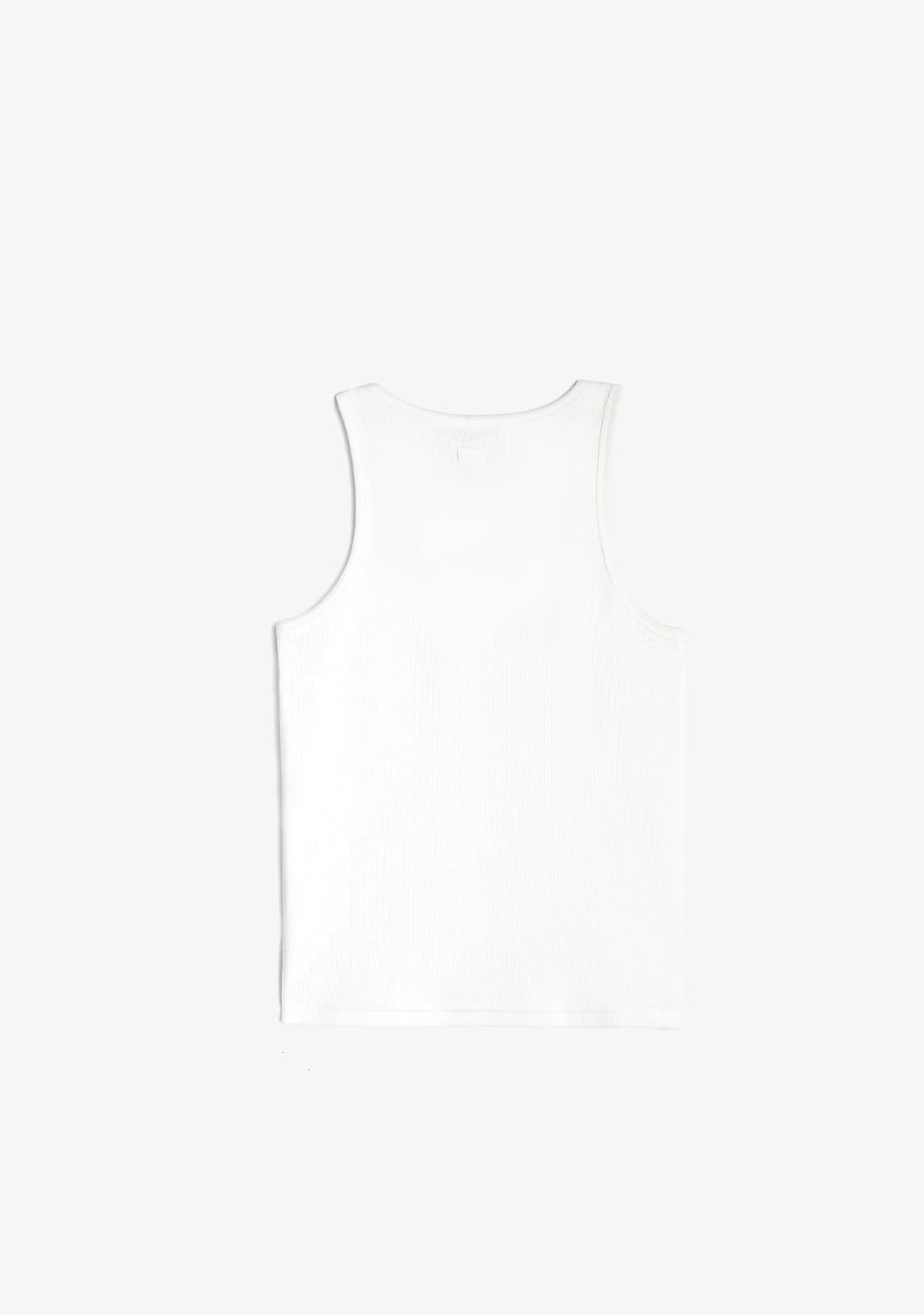 Rib Tank Top Heart White