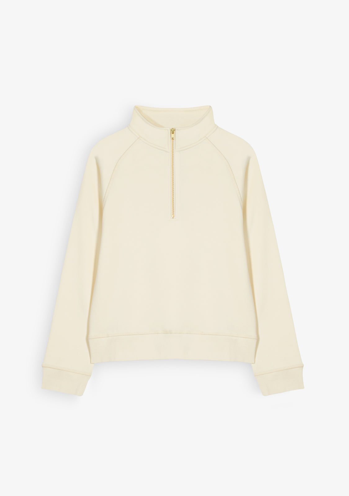 Half-Zip Woman Off-White Sweatshirt