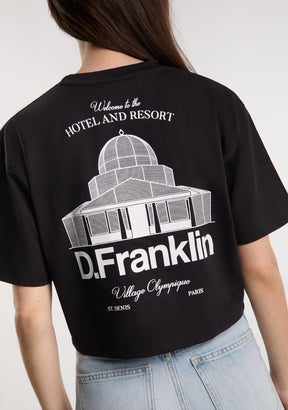 St. Denis Cropped T-Shirt Black / White