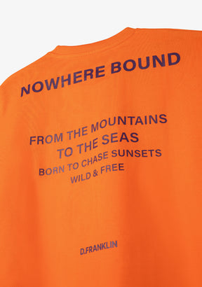 Nowhere Bound Cropped T-Shirt Orange / Purple
