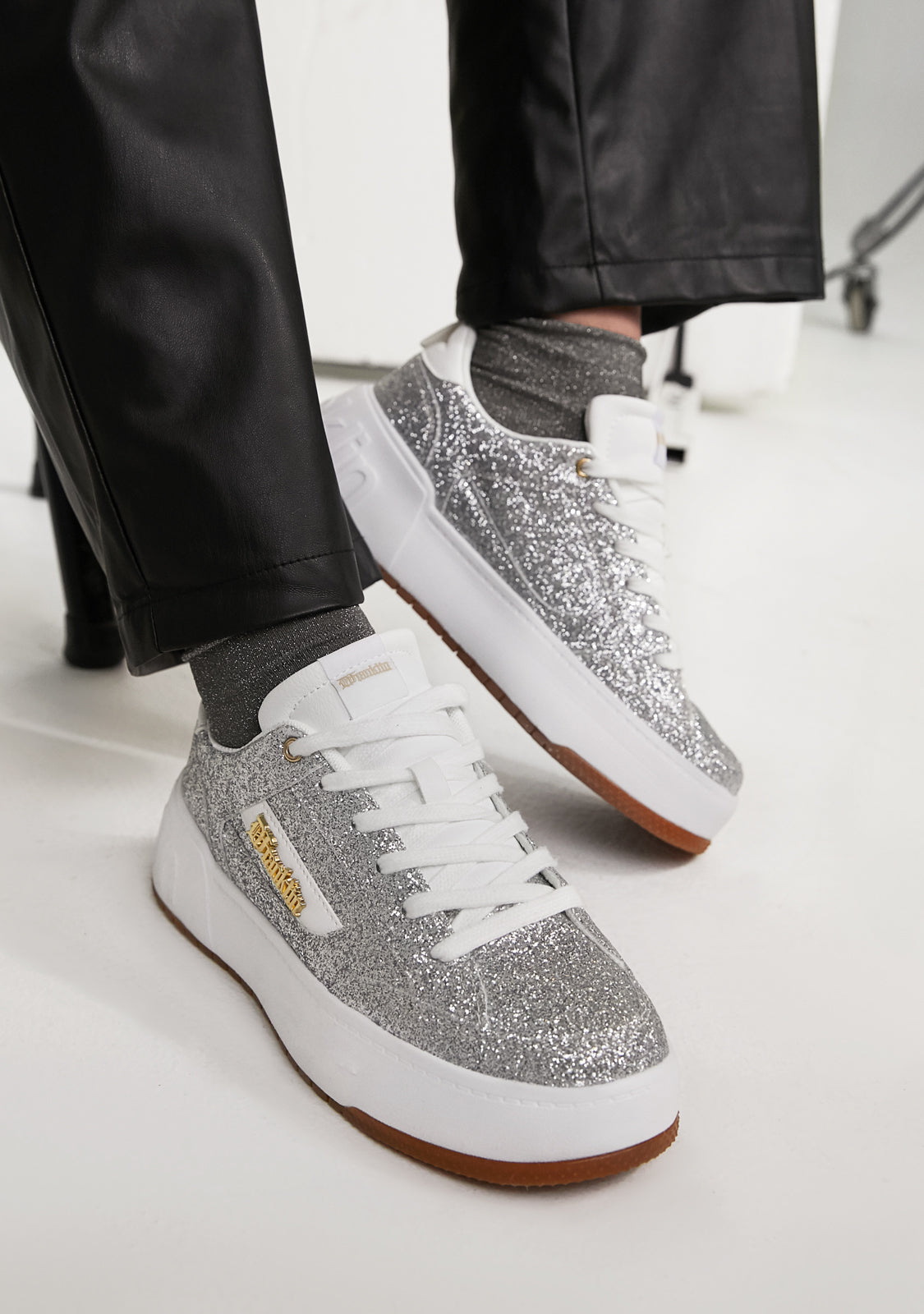 Low Court Glitter Silver