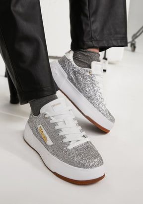 Low Court Glitter Silver